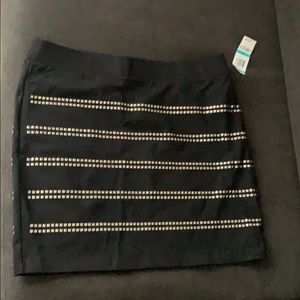 INC black mini skirt with silver embellishments 16